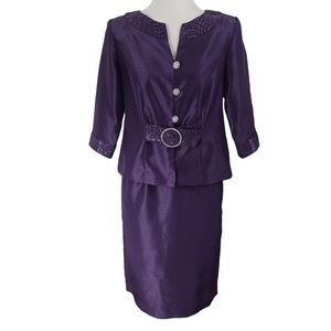 DANA KAY SPECIAL OCCASION 2 PIECE SET JACKET/SKIRT SIZE 10